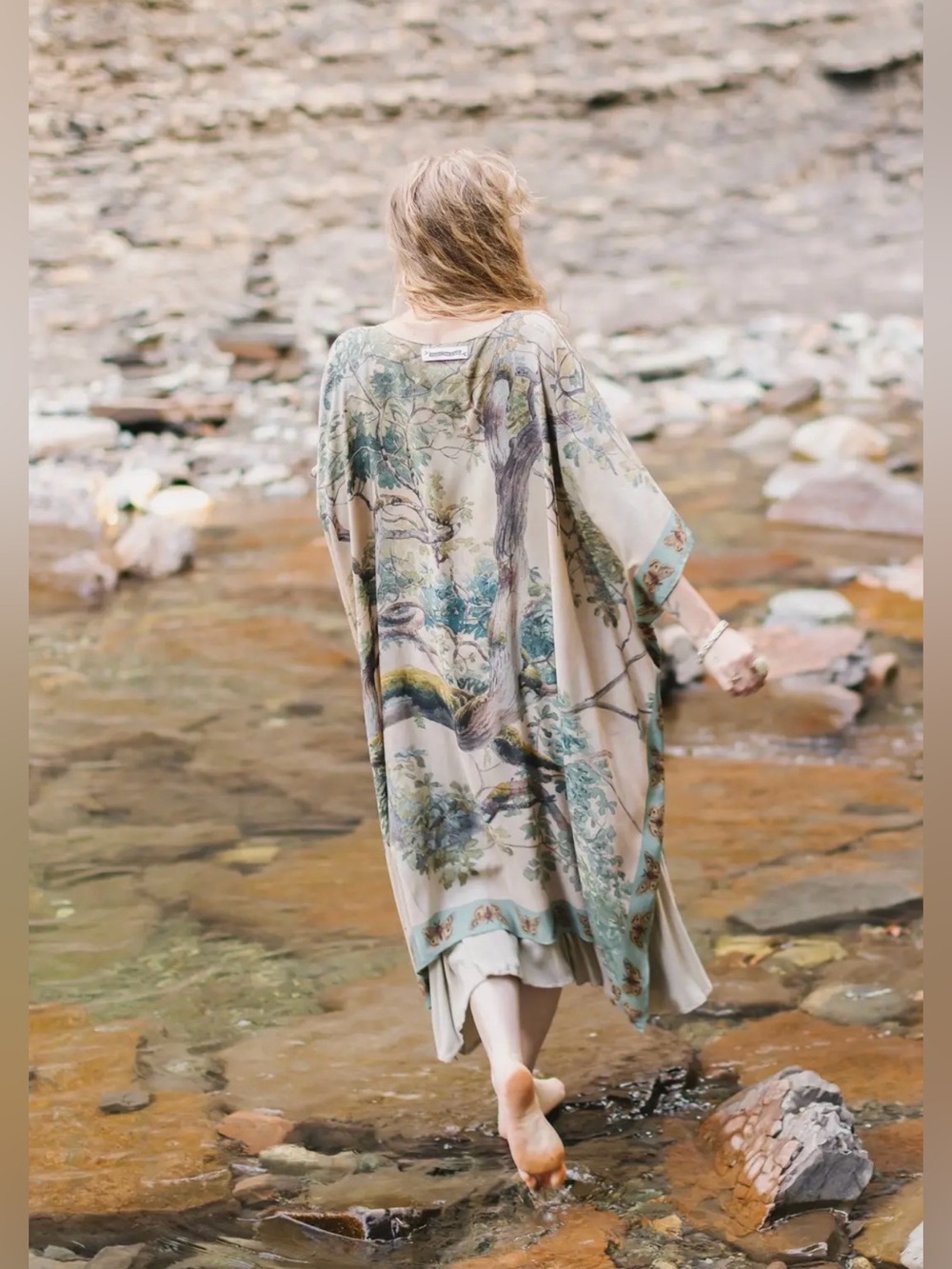 Market of Stars Earth & Sky Starduster Kimono Woodland Boho NWT Fairycore - Picture 9 of 14
